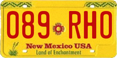 NM license plate 089RHO