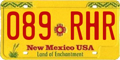 NM license plate 089RHR