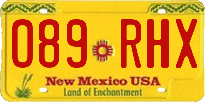NM license plate 089RHX