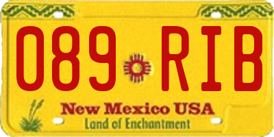 NM license plate 089RIB