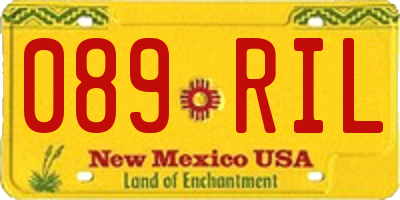 NM license plate 089RIL