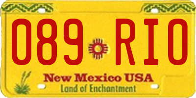 NM license plate 089RIO