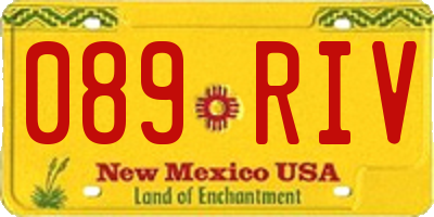 NM license plate 089RIV