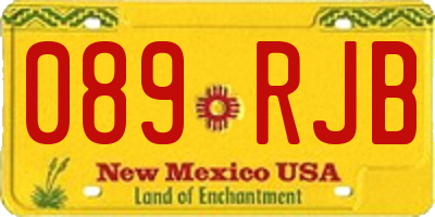 NM license plate 089RJB