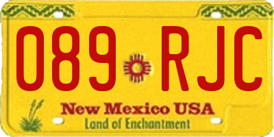 NM license plate 089RJC