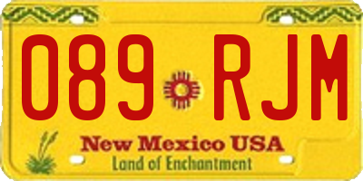 NM license plate 089RJM