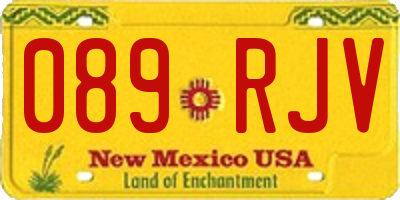 NM license plate 089RJV