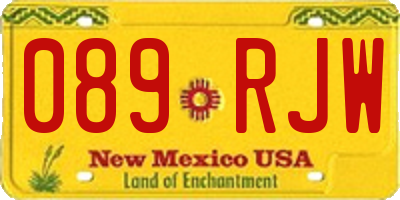 NM license plate 089RJW