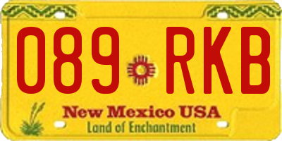 NM license plate 089RKB