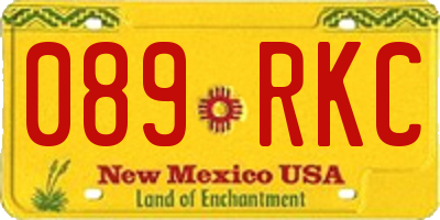 NM license plate 089RKC