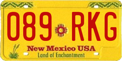 NM license plate 089RKG