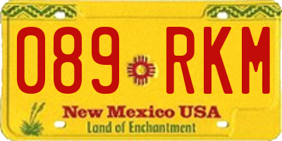 NM license plate 089RKM