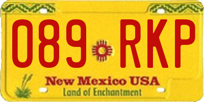 NM license plate 089RKP