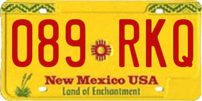NM license plate 089RKQ