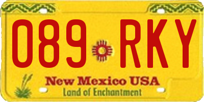 NM license plate 089RKY