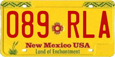 NM license plate 089RLA