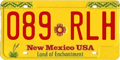 NM license plate 089RLH