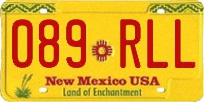 NM license plate 089RLL