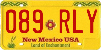 NM license plate 089RLY