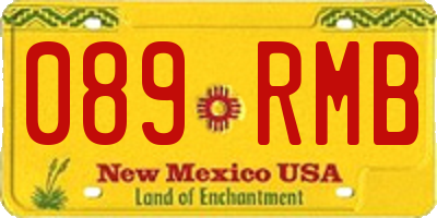 NM license plate 089RMB