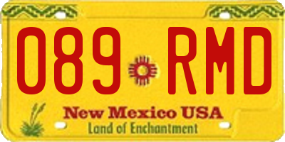 NM license plate 089RMD