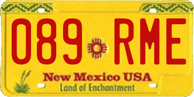 NM license plate 089RME