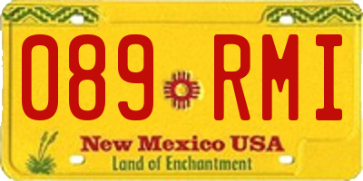 NM license plate 089RMI