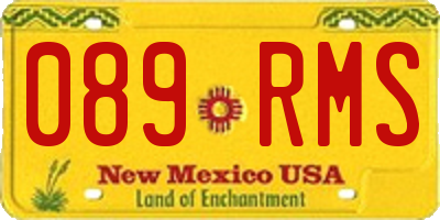 NM license plate 089RMS