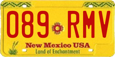 NM license plate 089RMV