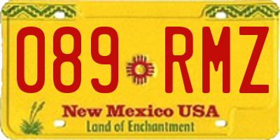 NM license plate 089RMZ