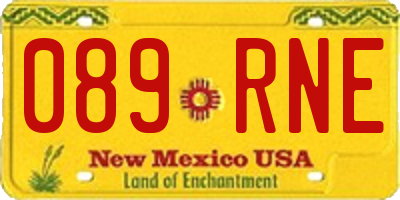 NM license plate 089RNE