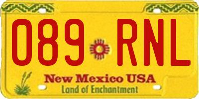 NM license plate 089RNL