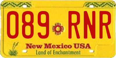 NM license plate 089RNR