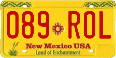 NM license plate 089ROL