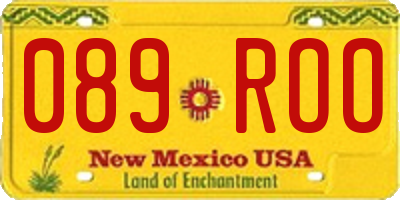 NM license plate 089ROO