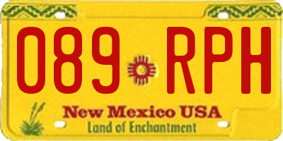 NM license plate 089RPH