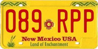NM license plate 089RPP