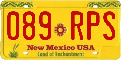 NM license plate 089RPS