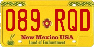 NM license plate 089RQD