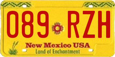 NM license plate 089RZH