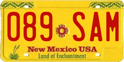 NM license plate 089SAM