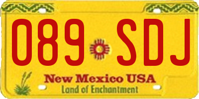 NM license plate 089SDJ