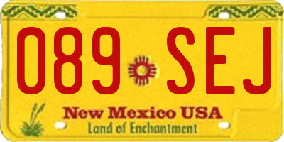 NM license plate 089SEJ