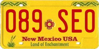 NM license plate 089SEO