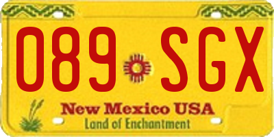 NM license plate 089SGX