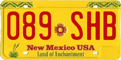NM license plate 089SHB