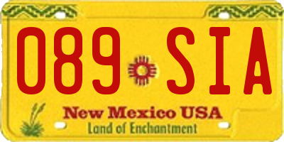 NM license plate 089SIA