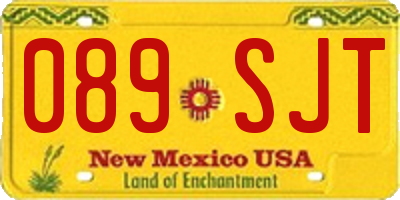 NM license plate 089SJT