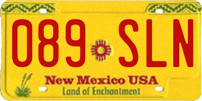 NM license plate 089SLN