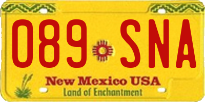 NM license plate 089SNA
